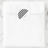 Schwarzweißaufkleber | GASTGESCHENK HOCHZEIT Runder Aufkleber (Tasche)