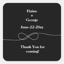 Schwarzweißaufkleber Quadratischer Aufkleber