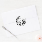 Schwarzweißaufkleber Runder Aufkleber (Umschlag)