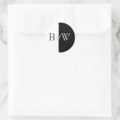Schwarzweißaufkleber Runder Aufkleber (Tasche)