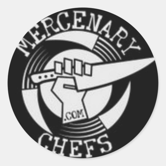 Schwarzweißaufkleber Runder Aufkleber (Vorderseite)