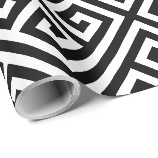 Schwarzweißbachelor Geschenkpapier (Rolleneckpunkt)