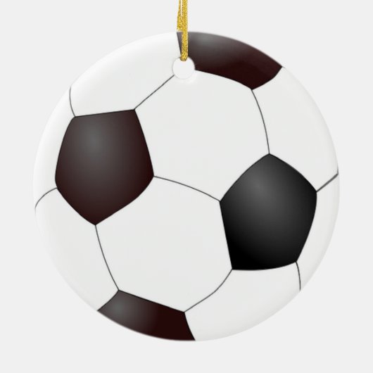 Schwarzweißball Keramik Ornament (Hinten)