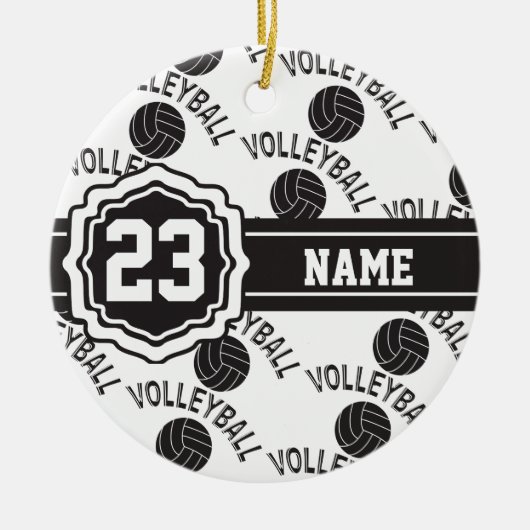 Schwarzweißball Keramikornament (Vorne)