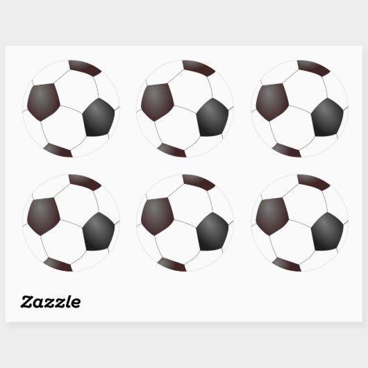 Schwarzweißball Runder Aufkleber (Blatt)