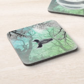 Schwarzweißballon auf einem Set der Untersetzer (Linke Seite)