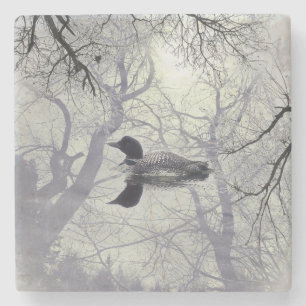 Schwarzweißballon auf einem     Untersetzer aus Ma