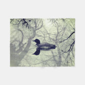 Schwarzweißballon auf einer Seeschwalbe Fleecedecke (Vorderseite (Horizontal))