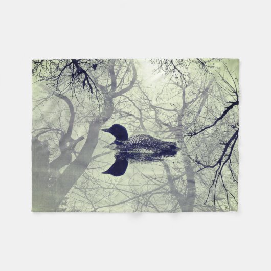 Schwarzweißballon auf einer Seeschwalbe Fleecedecke (Vorderseite (Horizontal))