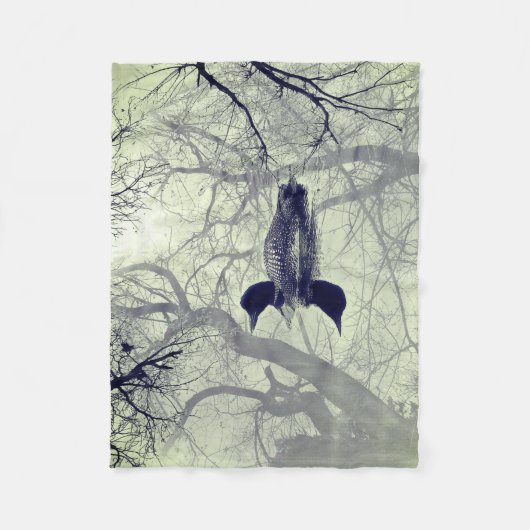 Schwarzweißballon auf einer Seeschwalbe Fleecedecke (Vorderseite)