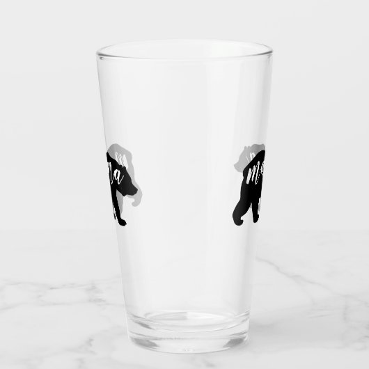 Schwarzweißbär Glas (Rechts)