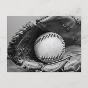 Schwarzweißbaseball Postkarte