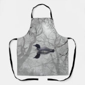 Schwarzweißbäume auf einer Schürze (Vorderseite)