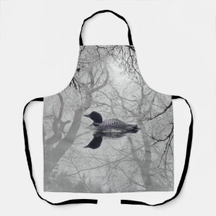 Schwarzweißbäume auf einer Schürze