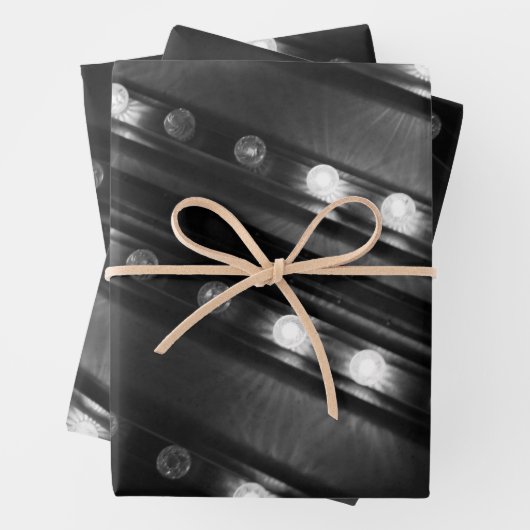 Schwarzweißbeleuchtung Geschenkpapier Set (Beispiel)
