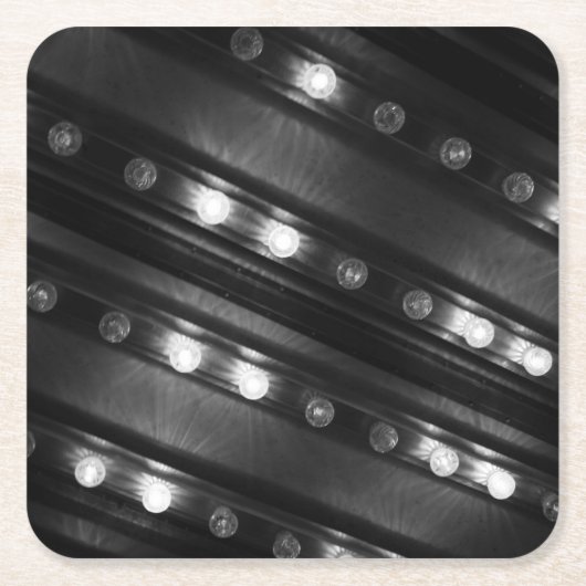 Schwarzweißbeleuchtung Rechteckiger Pappuntersetzer (Vorderseite)