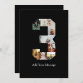 Schwarzweißbild 3 FotoCollage Ankündigung (Vorne/Hinten)