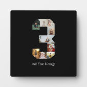 Schwarzweißbild 3 FotoCollage Fotoplatte (Vorderseite)