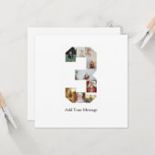 Schwarzweißbild 3 FotoCollage Karte (Vorderseite/Rückseite Beispiel)