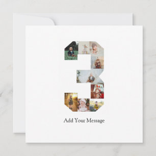 Schwarzweißbild 3 FotoCollage Karte