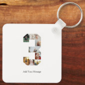 Schwarzweißbild 3 FotoCollage Schlüsselanhänger (Rückseite)