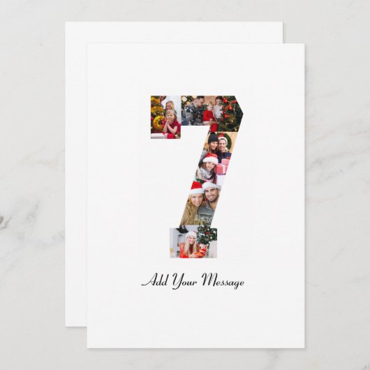 Schwarzweißbild 7 FotoCollage Ankündigung (Vorne/Hinten)