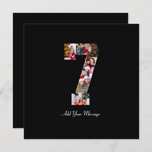 Schwarzweißbild 7 FotoCollage Ankündigung (Vorne/Hinten)