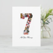 Schwarzweißbild 7 FotoCollage Dankeskarte (Stehend Vorderseite)