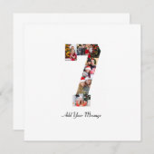 Schwarzweißbild 7 FotoCollage Dankeskarte (Vorne/Hinten)