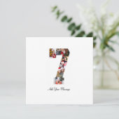 Schwarzweißbild 7 FotoCollage Dankeskarte (Stehend Vorderseite)