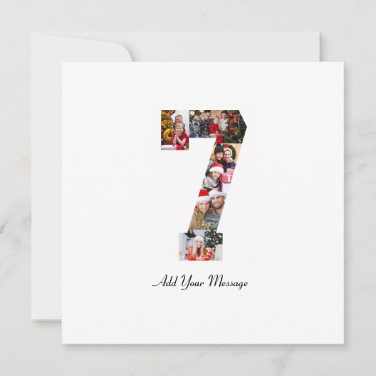 Schwarzweißbild 7 FotoCollage Dankeskarte (Vorderseite)