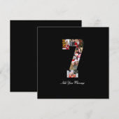 Schwarzweißbild 7 FotoCollage Dankeskarte (Vorne/Hinten)