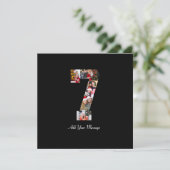 Schwarzweißbild 7 FotoCollage Dankeskarte (Stehend Vorderseite)