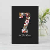 Schwarzweißbild 7 FotoCollage Dankeskarte (Stehend Vorderseite)