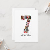 Schwarzweißbild 7 FotoCollage Karte (Vorderseite/Rückseite Beispiel)