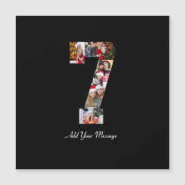 Schwarzweißbild 7 FotoCollage Magnetkarte