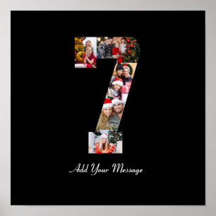 Schwarzweißbild 7 FotoCollage Poster