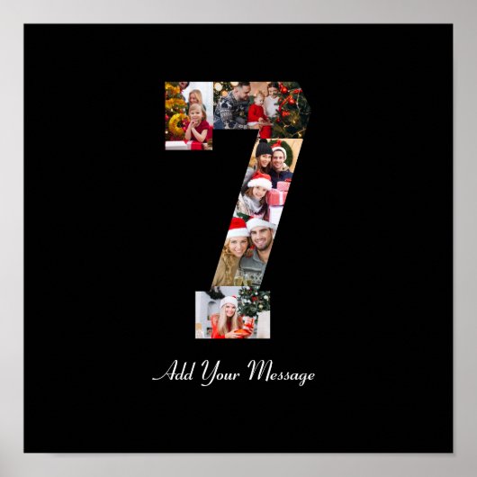 Schwarzweißbild 7 FotoCollage Poster (Vorne)