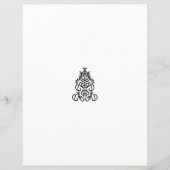 Schwarzweißbild eines verzierten Designs (Vorderseite)