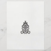 Schwarzweißbild eines verzierten Designs (Vorderseite)