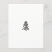 Schwarzweißbild eines verzierten Designs Flyer (Hinten)