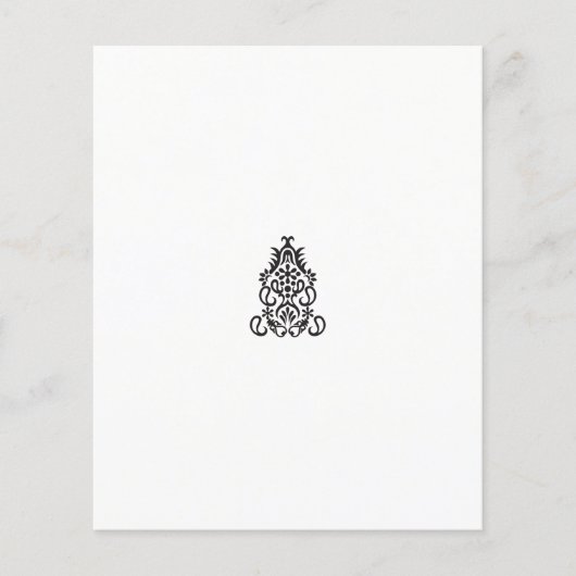 Schwarzweißbild eines verzierten Designs Flyer (Vorne)