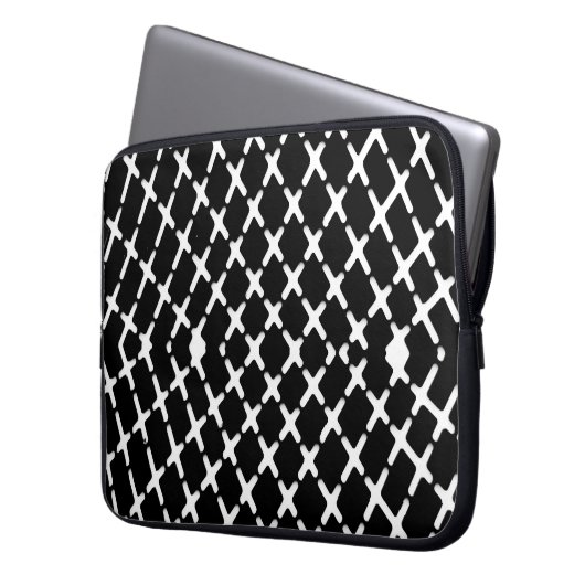 Schwarzweißbild Laptopschutzhülle (Vorderseite Links)