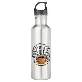 Schwarzweißbildkaffee-Tasse Edelstahlflasche