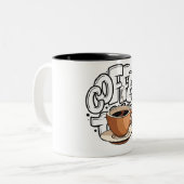 Schwarzweißbildkaffee-Tasse Zweifarbige Tasse (Vorderseite Links)