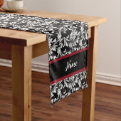 Schwarzweißblatt Kurzer Tischläufer (Beispiel)