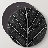 Schwarzweißblatt nah button (Vorne & Hinten)