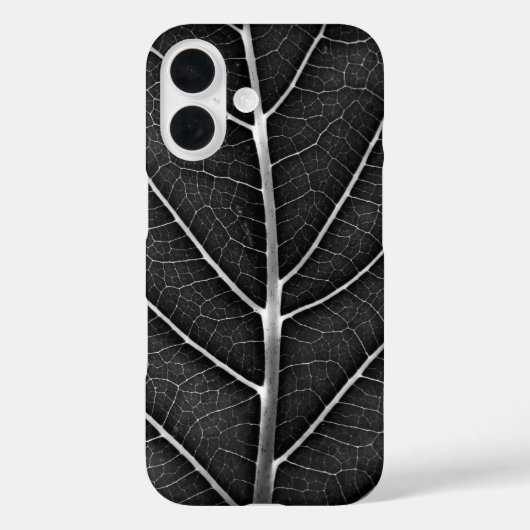 Schwarzweißblatt nah Case-Mate iPhone hülle (Rückseite)