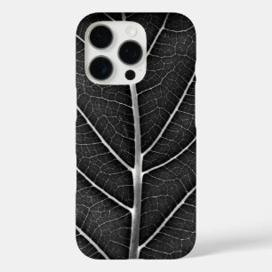 Schwarzweißblatt nah iPhone 16 pro hülle