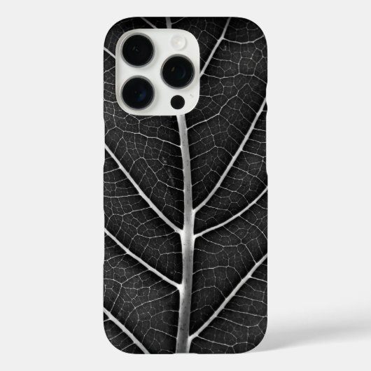 Schwarzweißblatt nah Case-Mate iPhone hülle (Rückseite)